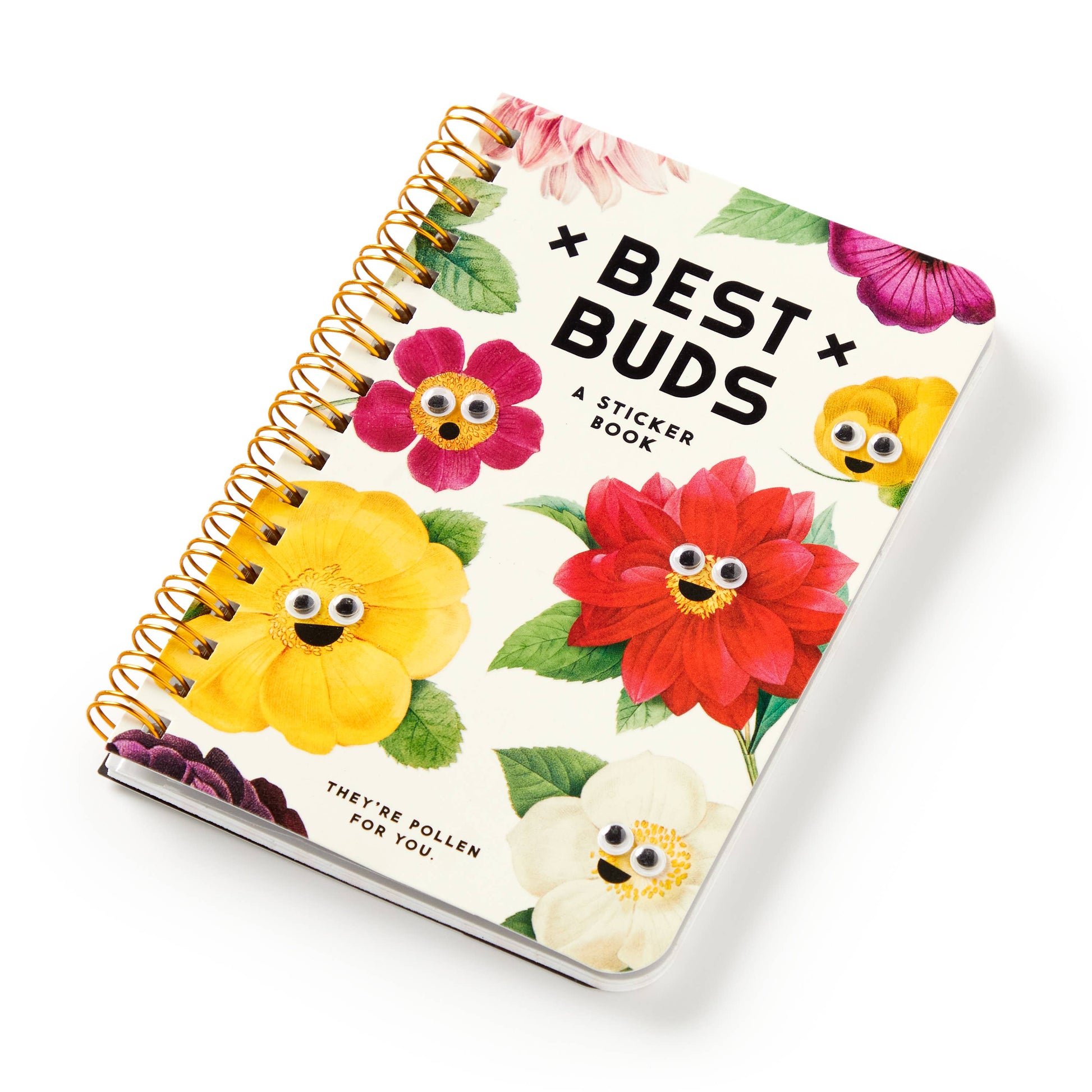 Flat lay of the sticker book