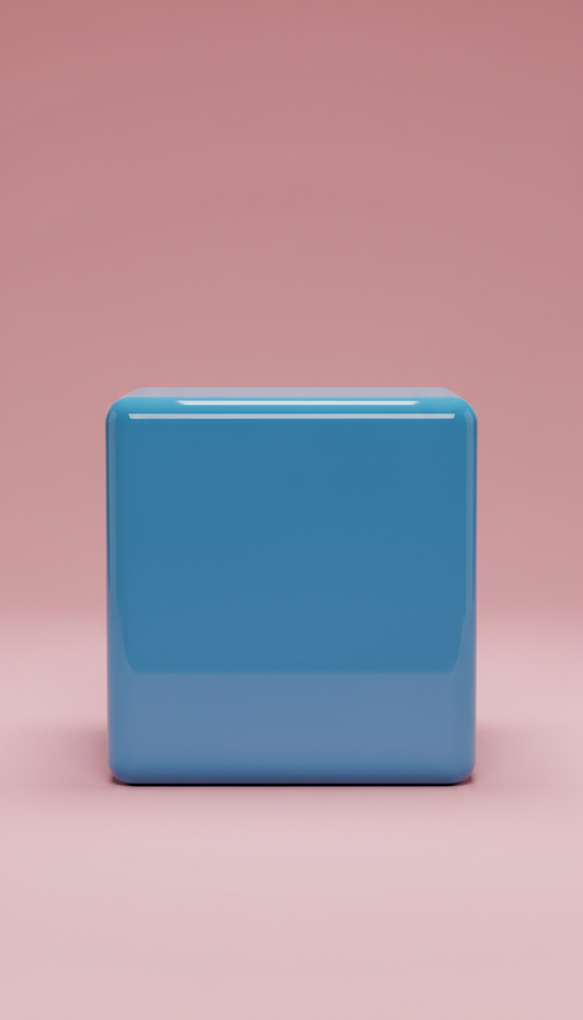 Pop Blue Glossy Lacquered Side Table