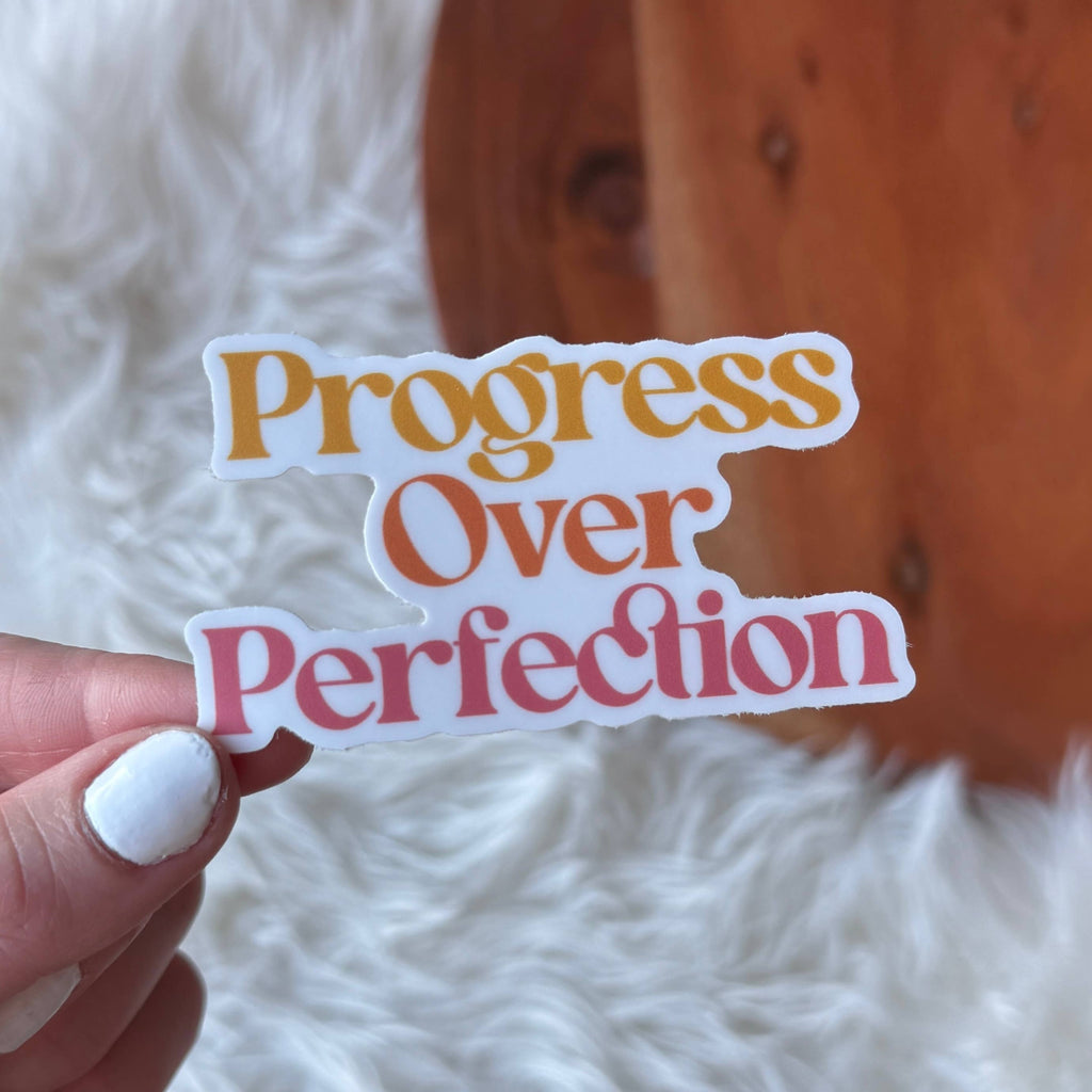 Durable waterproof vinyl sticker encouraging growth, self-care, and emotional support