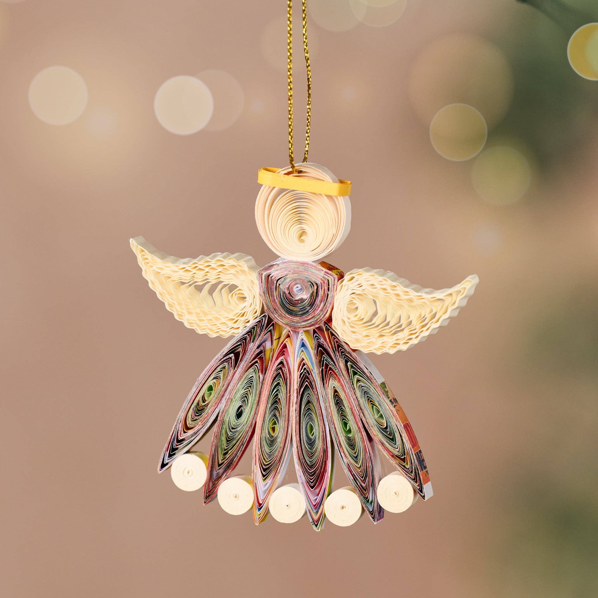 Diu Quilled Angel Ornament – Colorful Handcrafted Paper Angel