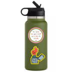 "Be Nice to Yourself" Self-Love Sticker - Bold and Playful Design decal on water bottle.