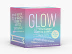 Box of Glow Glitter Bombs with iridescent pastel-colored pouches and stir sticks, ready to add sparkle to your celebration.