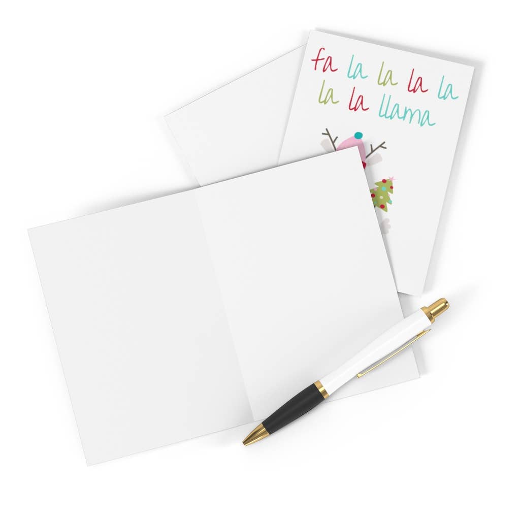 Interior of blank holiday card ready for a handwritten message