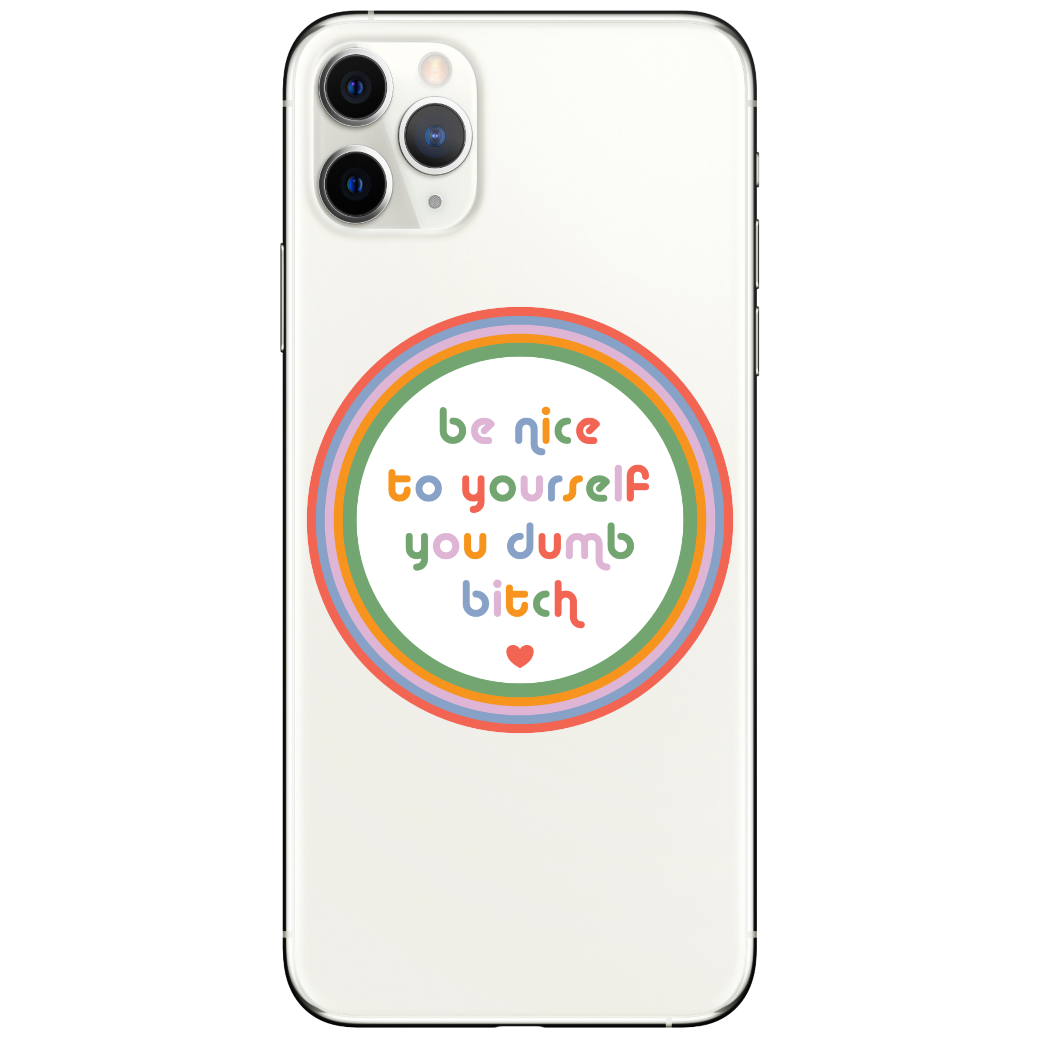 Fun chronic illness gift sticker promoting resilience and self-compassion to add to your phone case.