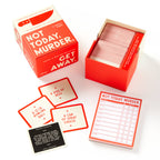 Spread of object and scenario cards laid out on a table