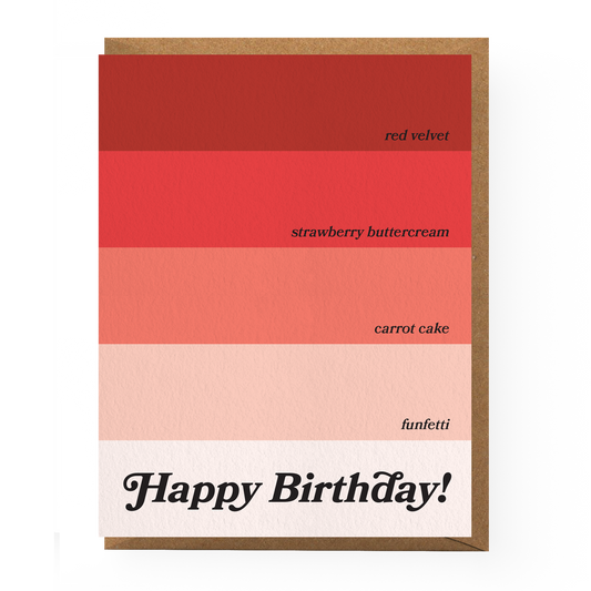 Pantone-Inspired Birthday Card – Colorful Paint Chip Card for Artists and Designers