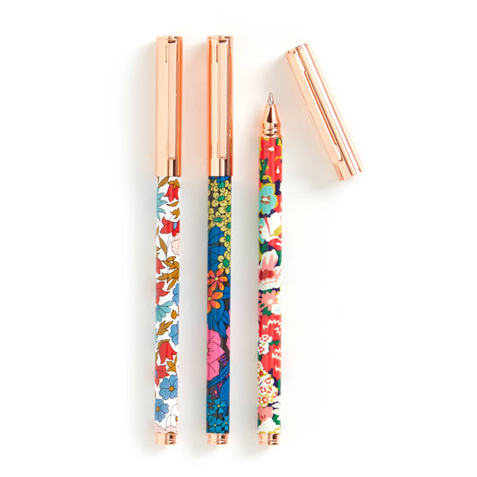 Close-up of pen details highlighting full-color print and sleek black ink tip