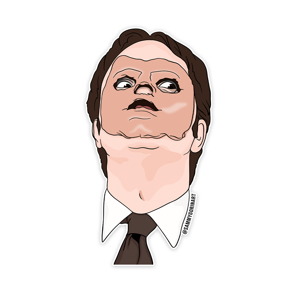 Dwight Schrute performing CPR sticker from The Office