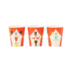 Close up of Carnival Party Cups with Cute Characters - 8 oz - Pack of 8