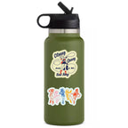 "Classy, Sassy & Badass" Cowgirl Sticker - Bold Vinyl Decal on water bottle. 