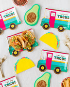 Taco Truck Shaped Paper Plates - 9 inches - Perfect for Taco Tuesday Parties
