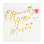 Wedding Party in a Box – Pink, White & Gold Bridal Shower Decor Kit with Plates, Cups & Napkins