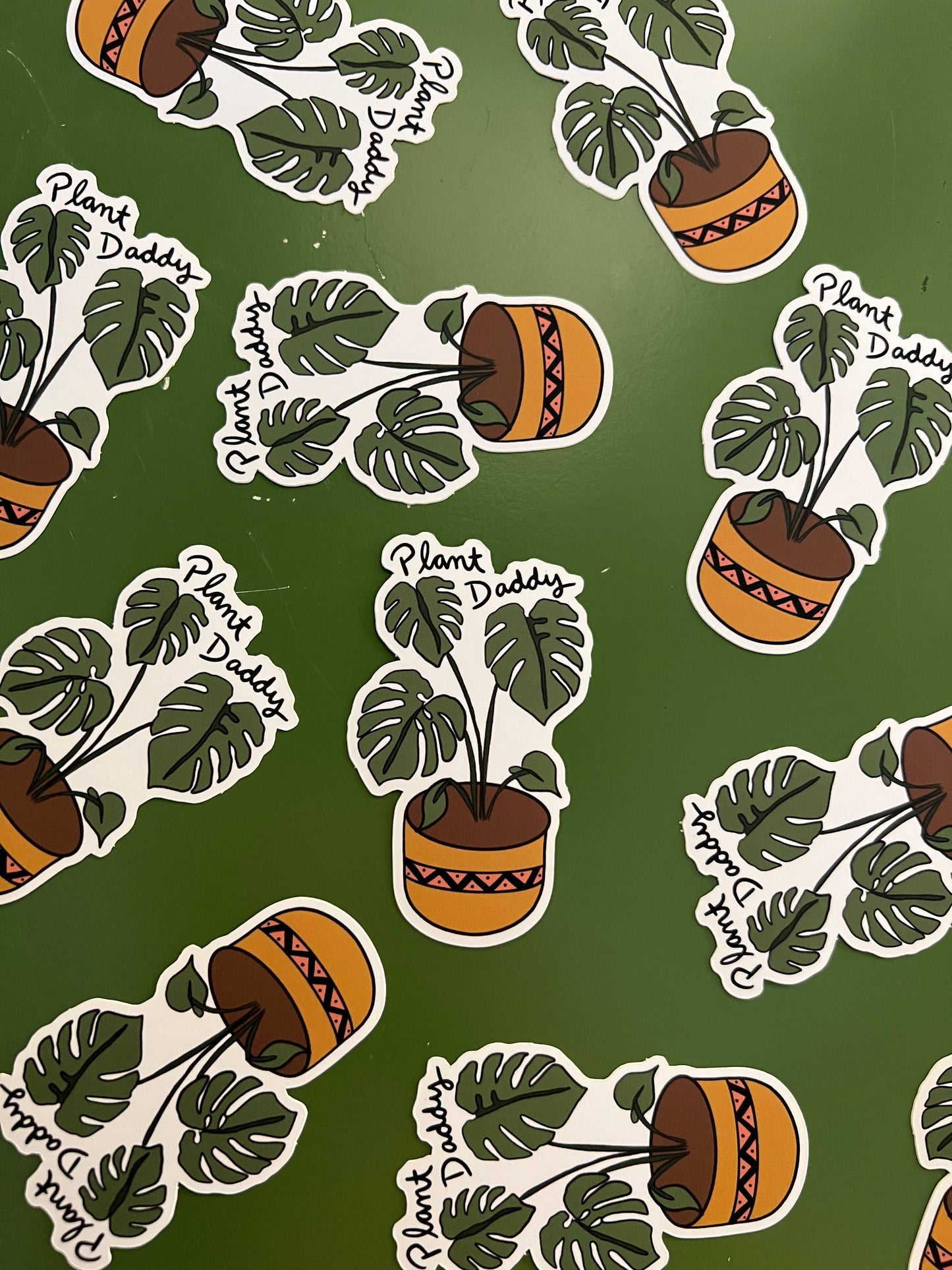 "Plant Daddy" Monstera Sticker – Heat Up Your Style with This Trendy Plant Lover Vinyl Decal