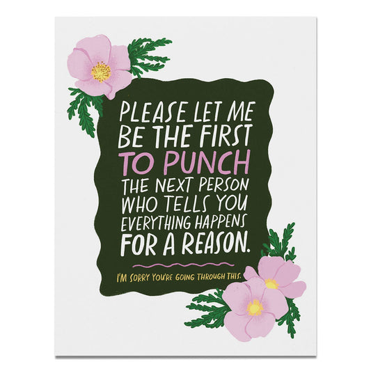 Thoughtful card with modern design for mental health, empathy, or encouragement