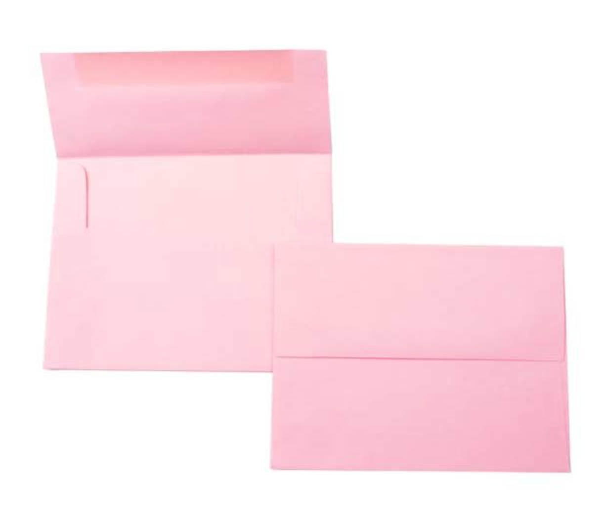 Close up of Pink envelope that comes with card. 