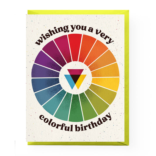 Color Wheel Birthday Card – Creative & Artistic Birthday Card for Artists and Designers