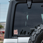 "Fluff Around and Find Out" Sassy Cat Sticker - Bold and Funny Design decal on vehicle.