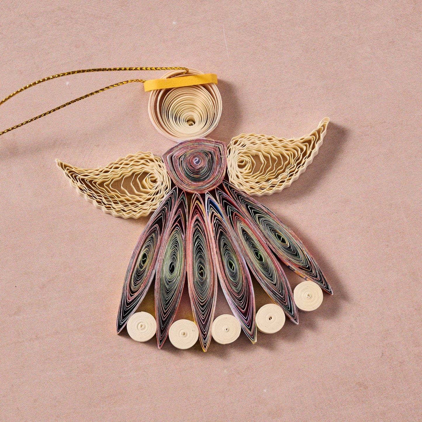 Diu Quilled Angel Holiday Ornament