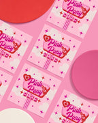 Pink Pony Club napkins for birthday parties, featuring pink & white design with pink iridescent foil | 25 3-ply cocktail napkins