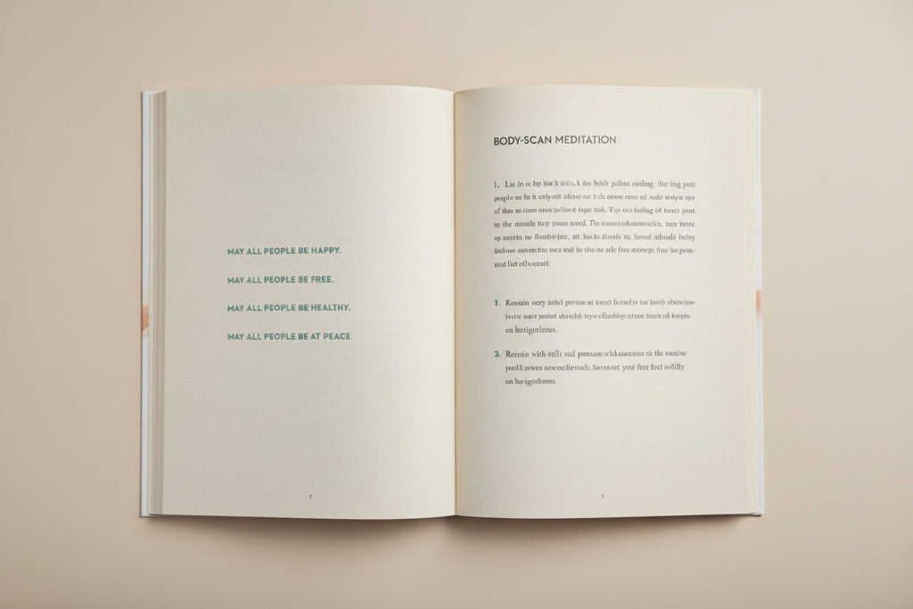 Text on body scan meditation with a white background