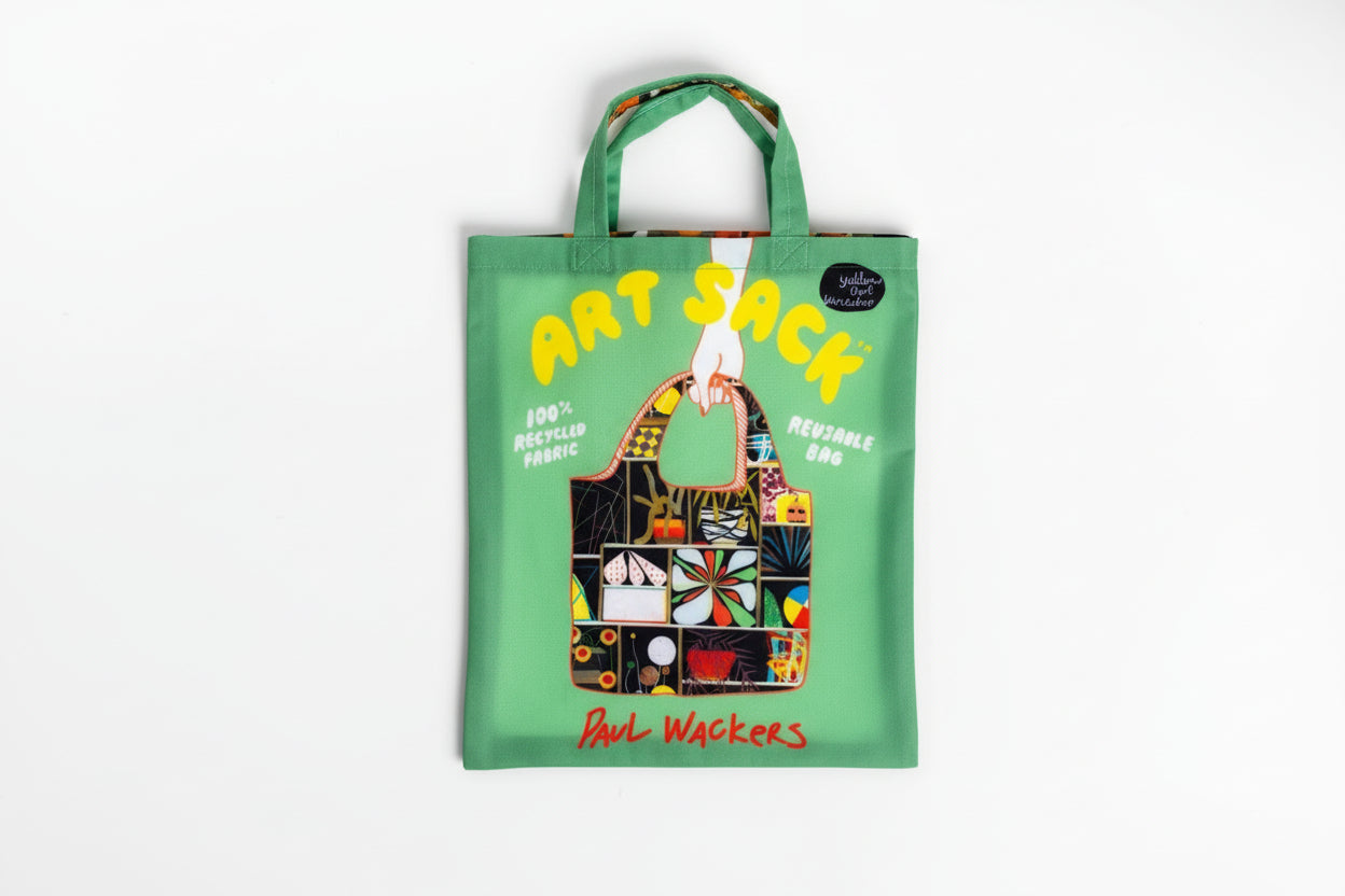 The Bodega Art Sack® folds into a compact pouch to the size of 4.5 x 5.75 inches for easy storage and portability.