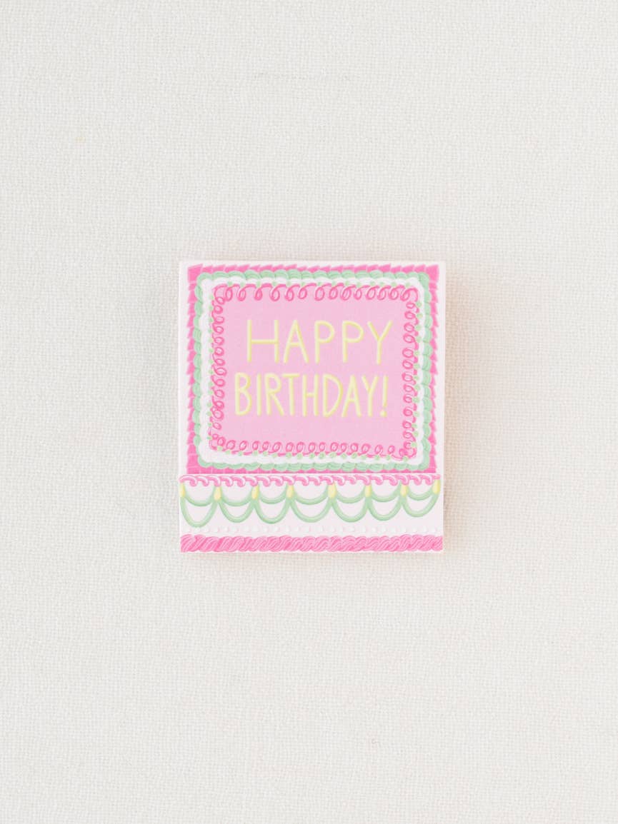 Happy Birthday Vintage Cake Matchbooks - Set of 10 Stem Matchbooks | Perfect Party Favors