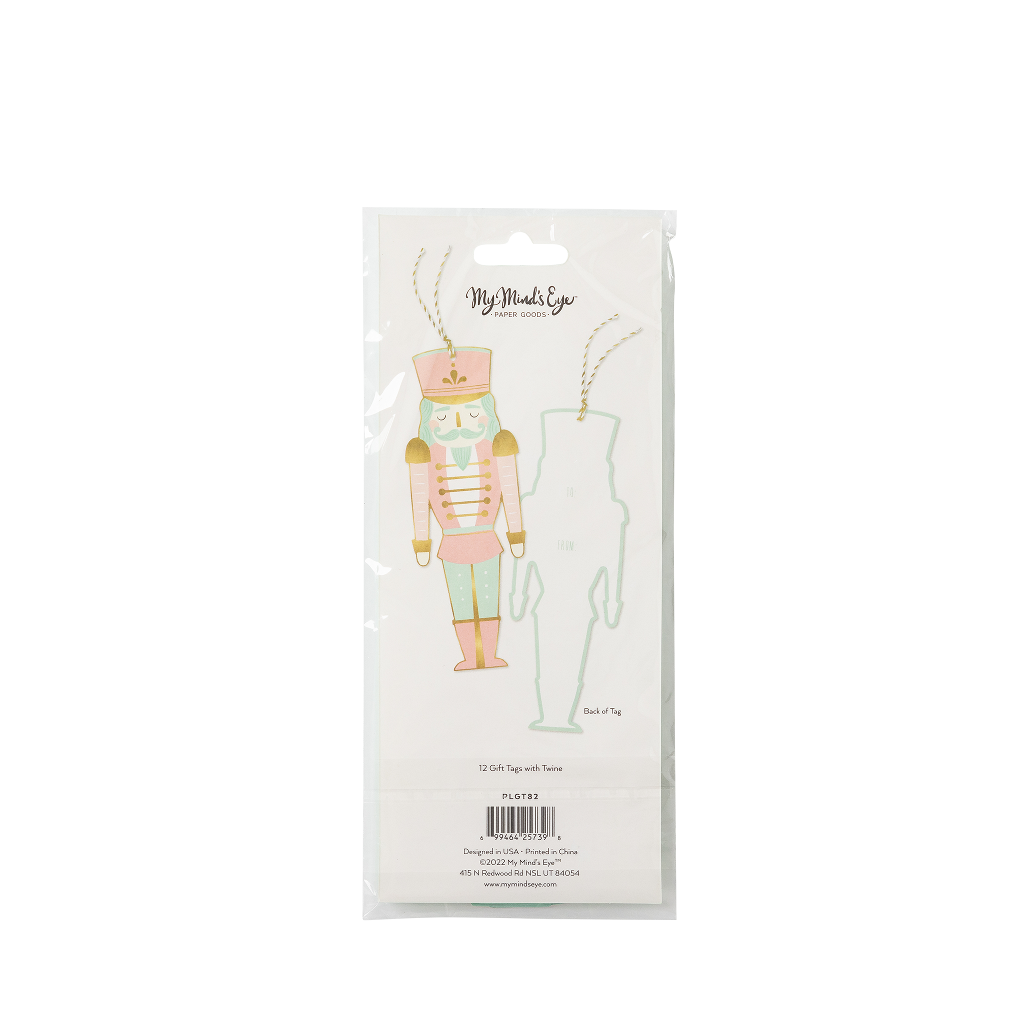 Package of decorative paper cutouts with a nutcracker design on a white background