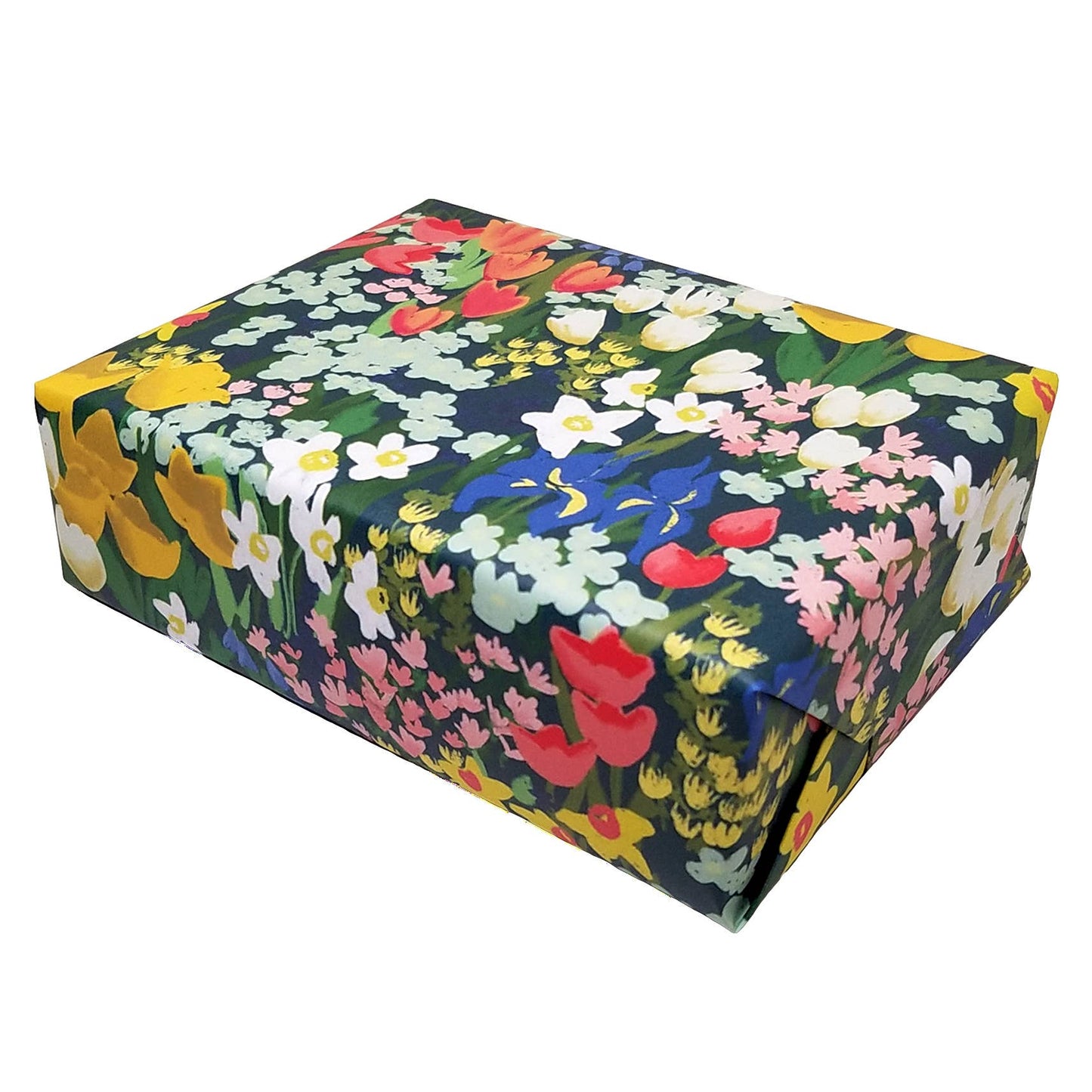 Floral-patterned box on a white background