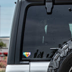 ADHD AF Sticker - Celebrate Neurodiversity decal on a vehicle.