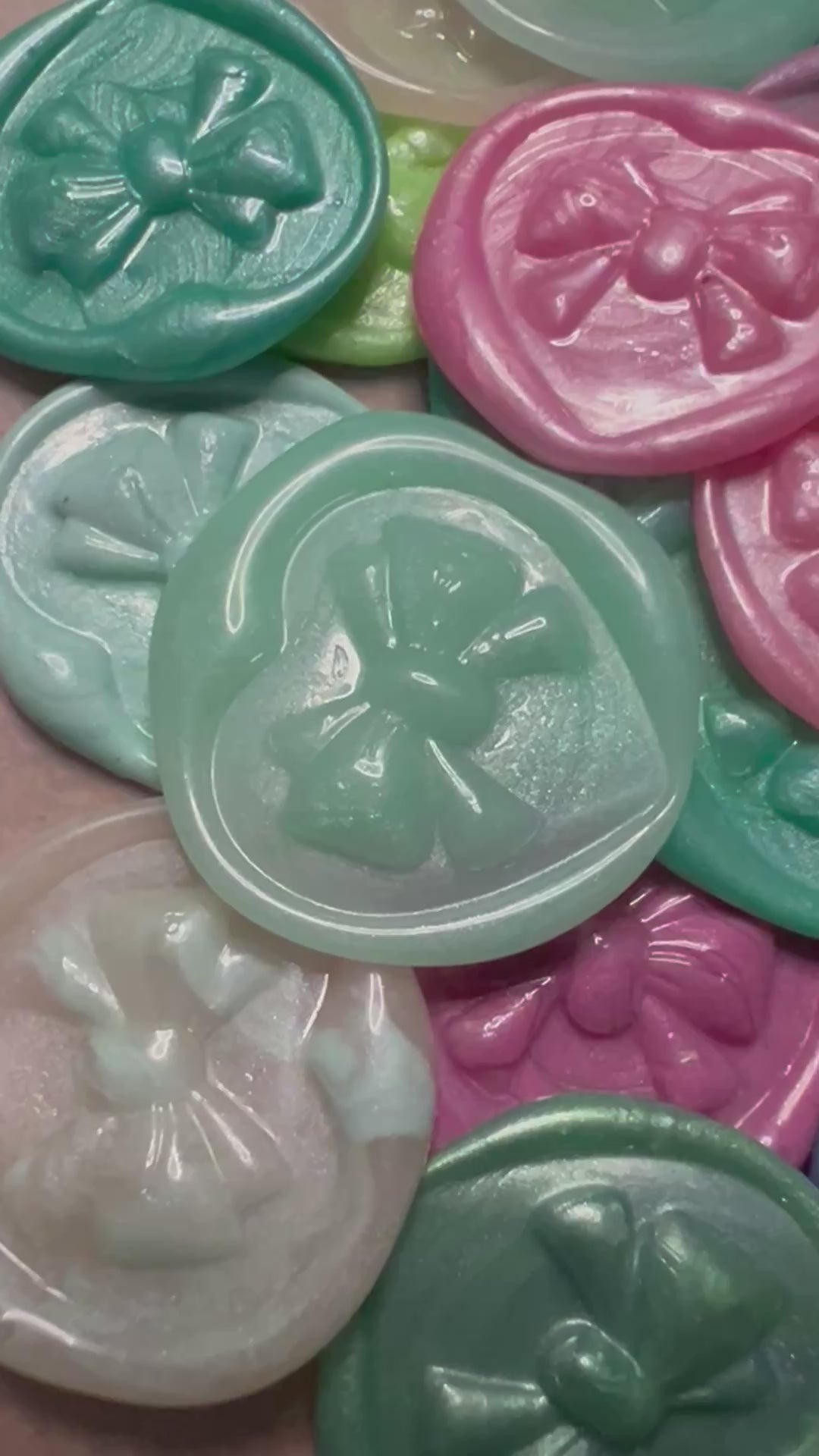 Sweet and sophisticated heart wax seals, ideal for adding elegance to special occasion letters.